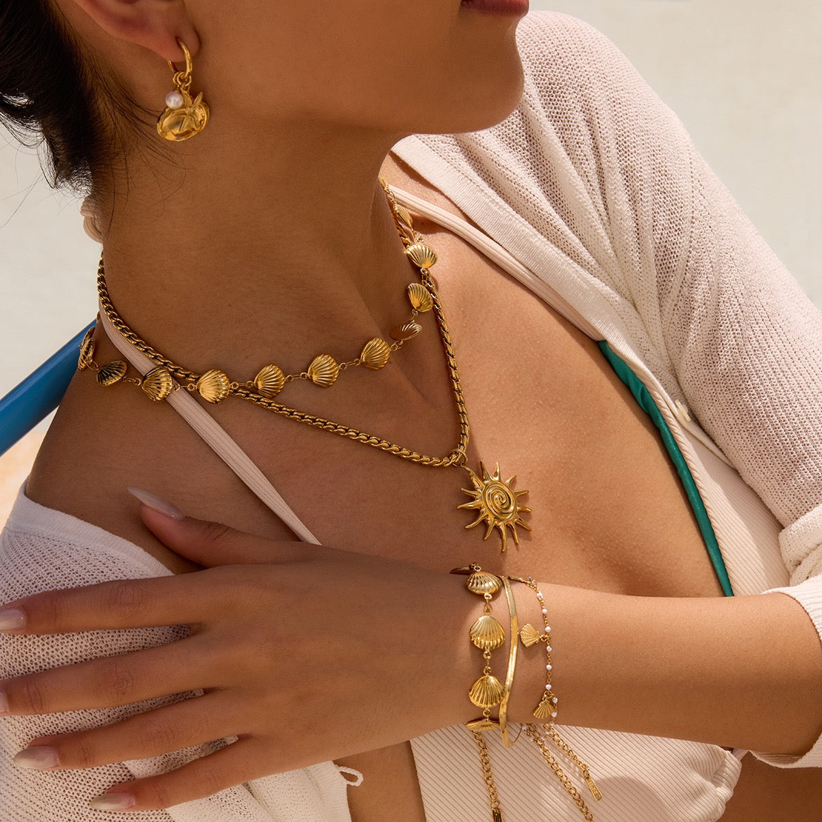 Starfish shell hoops