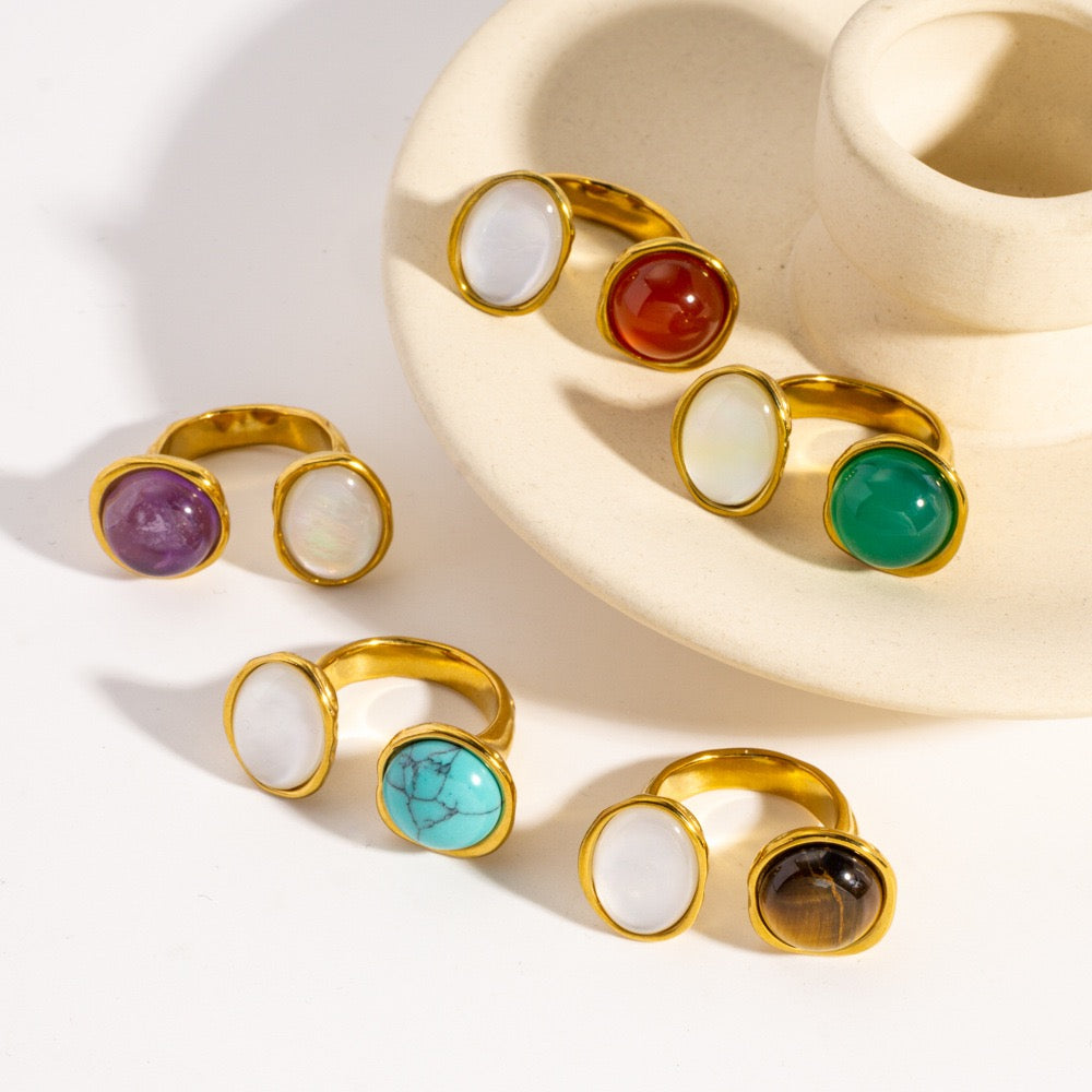 Double gems rings