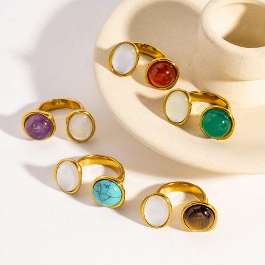 Double gems rings
