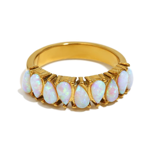 Opal band ring