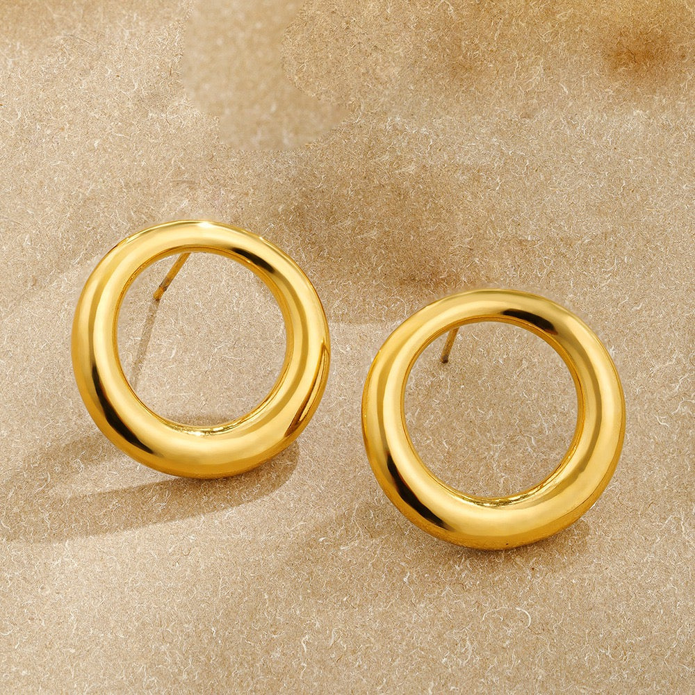 Oval hoops earrings