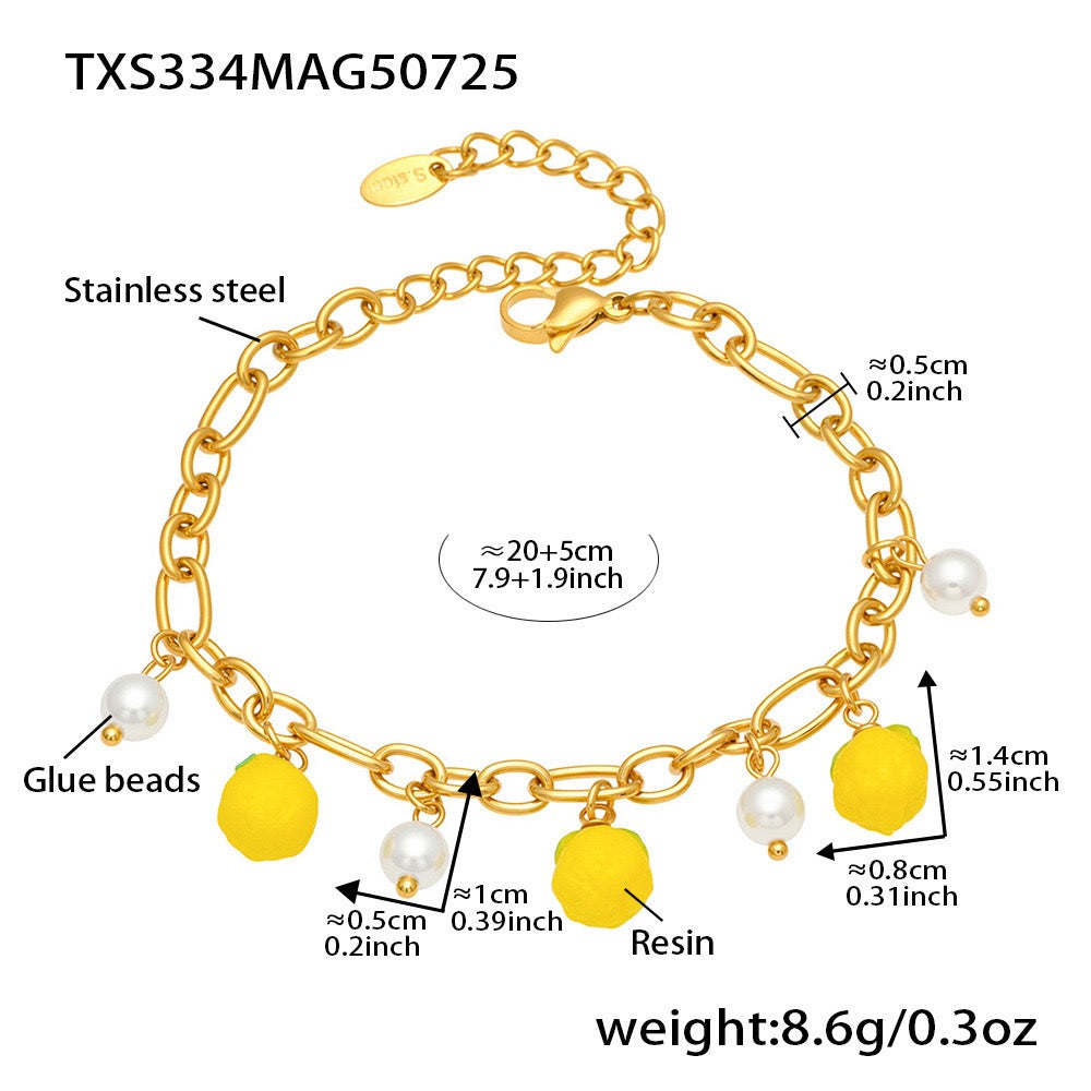 Strawberry fruit charm set collection
