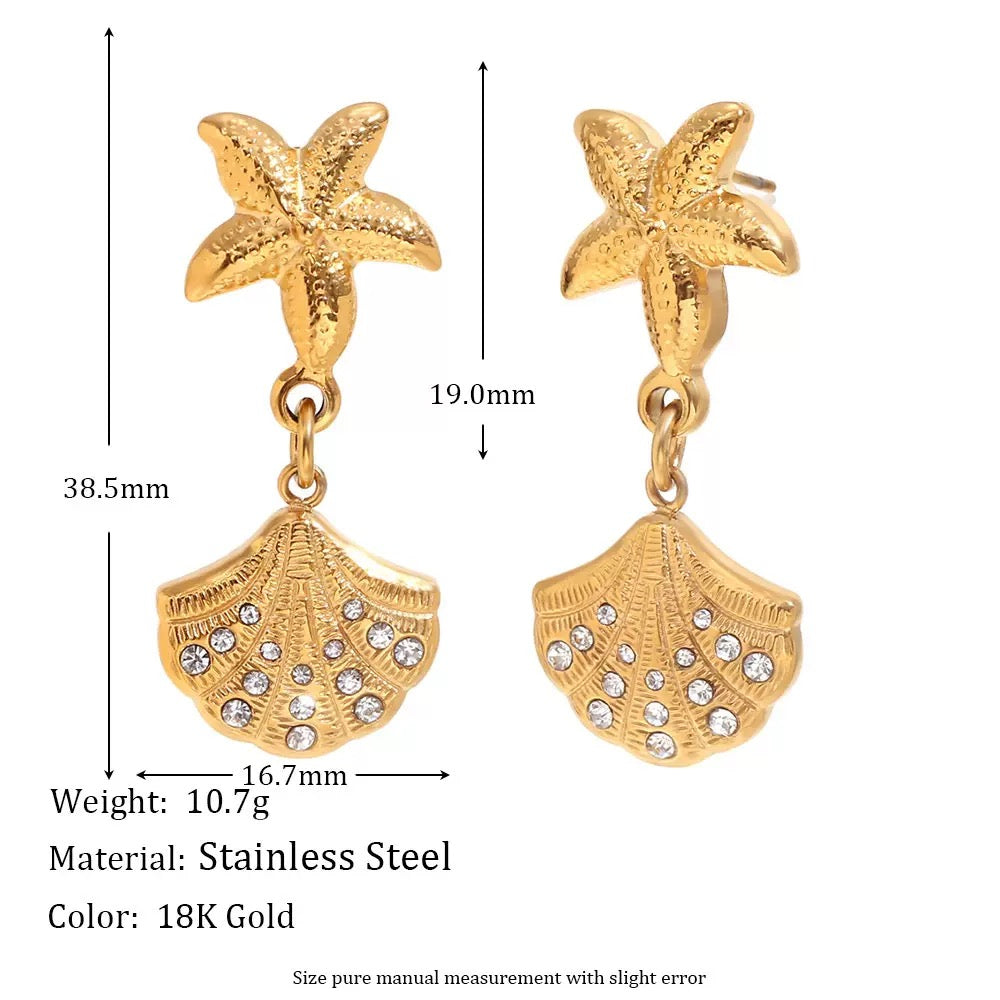 Starfish shell hoops