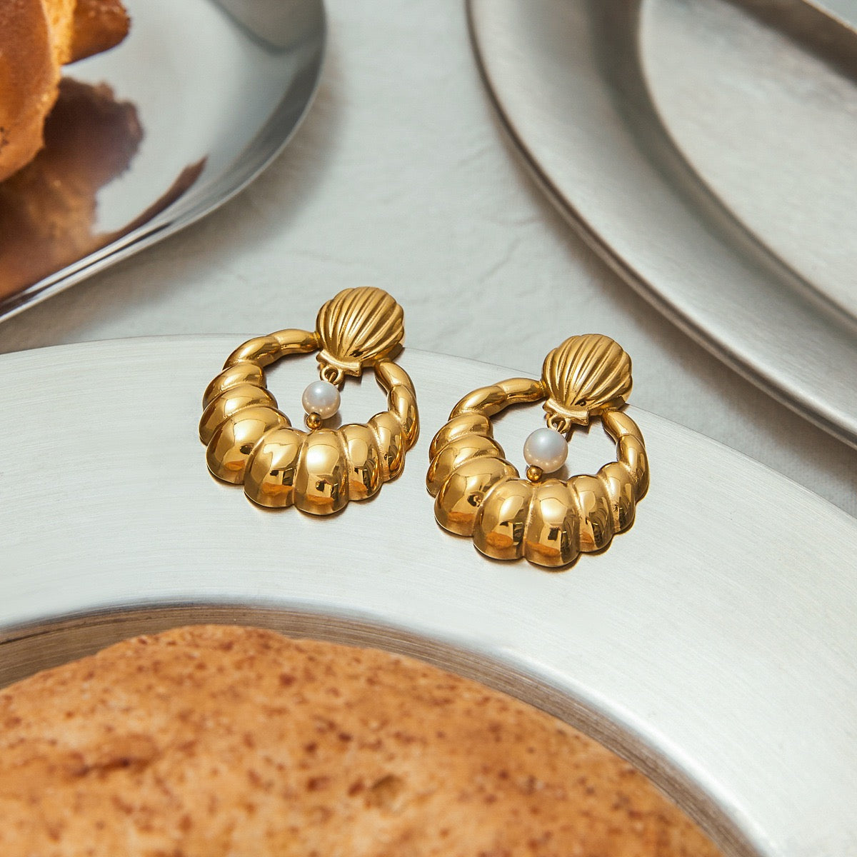 Louisa hoops abstract earrings