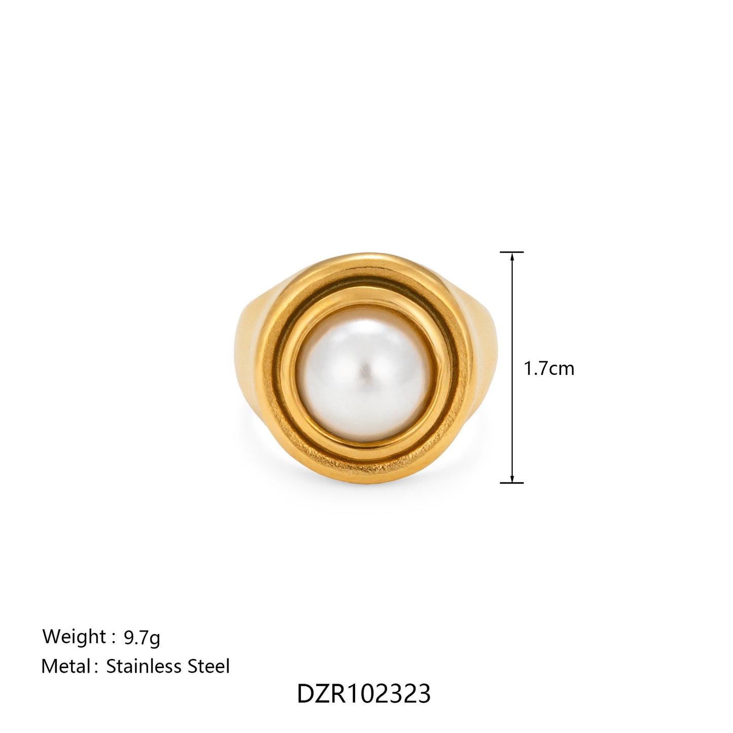 White pearly rings collection