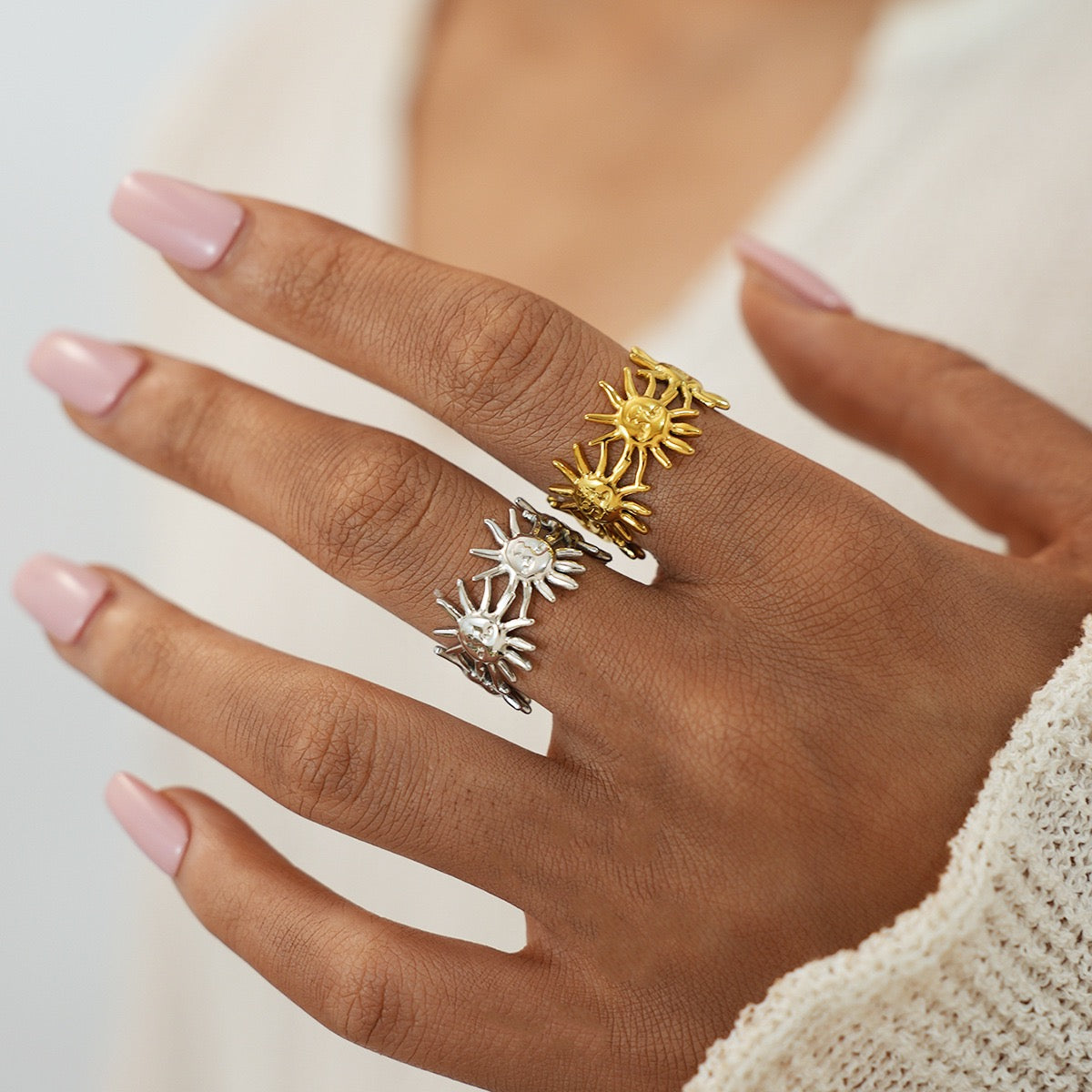 Sun band rings