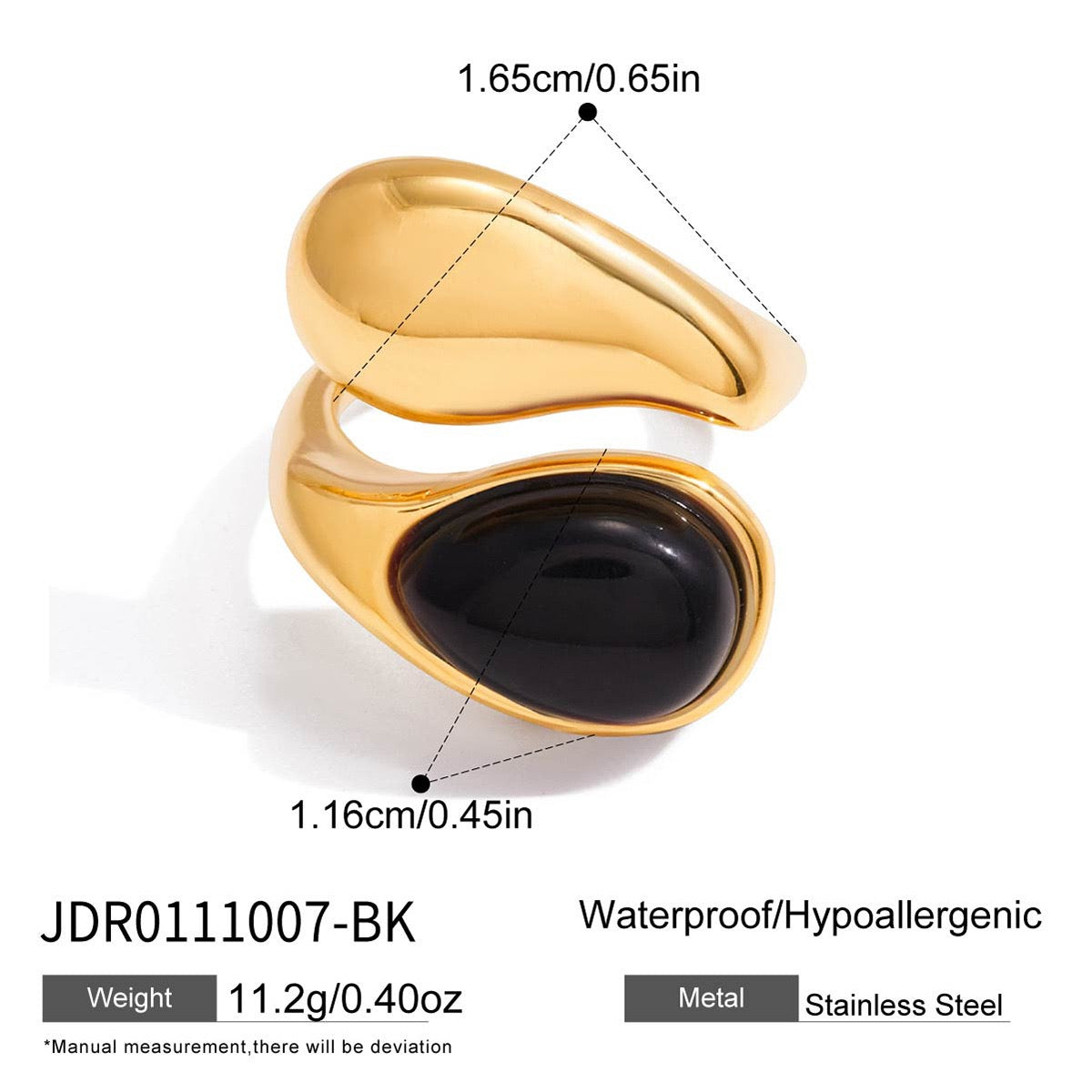 Bulky Belle cross over rings