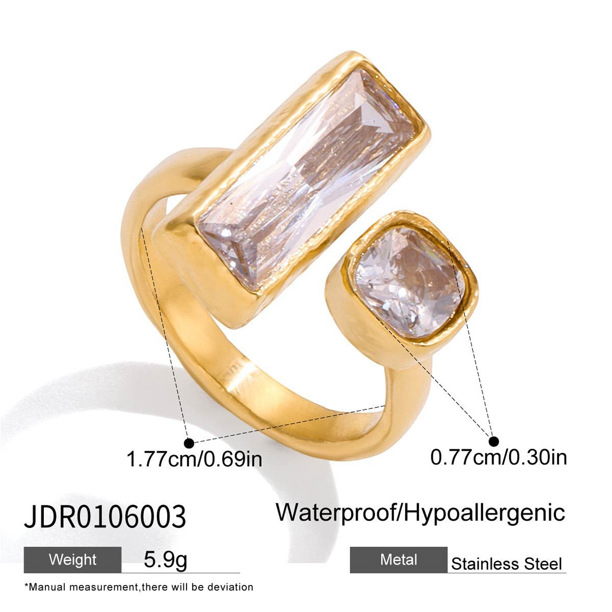 Dorren Double star rings