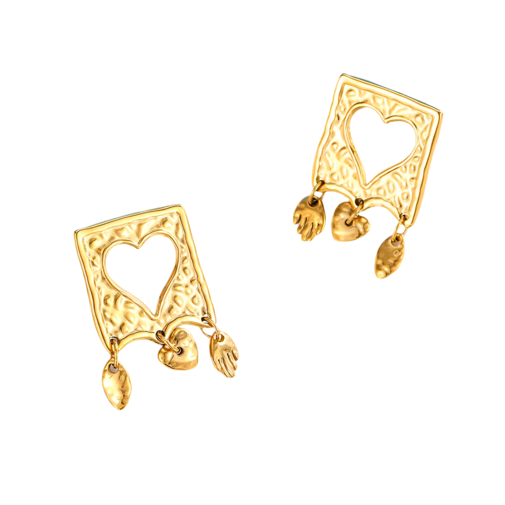 Heart gate earrings