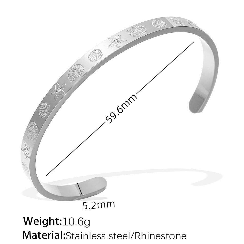 Silverwater ocean bangles