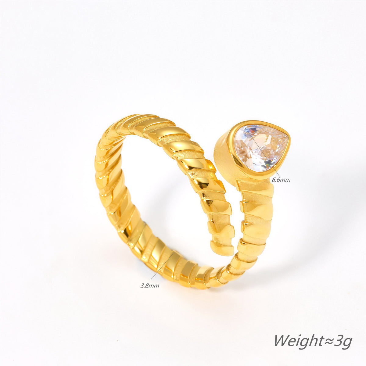 Cresia Cross stone rings