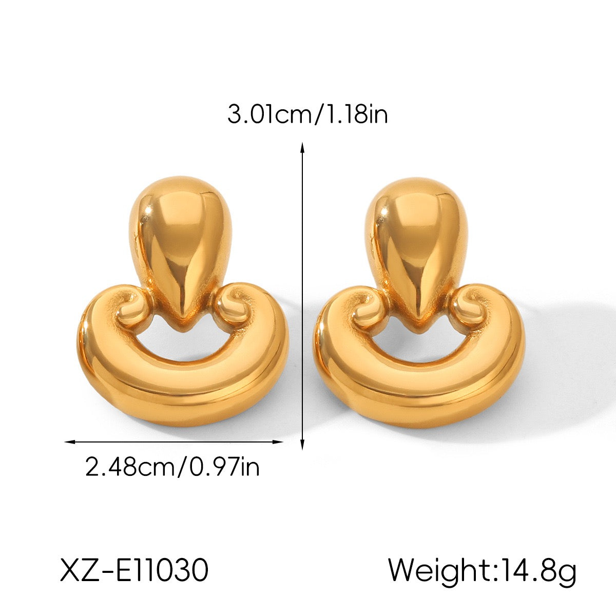 Louisa hoops abstract earrings