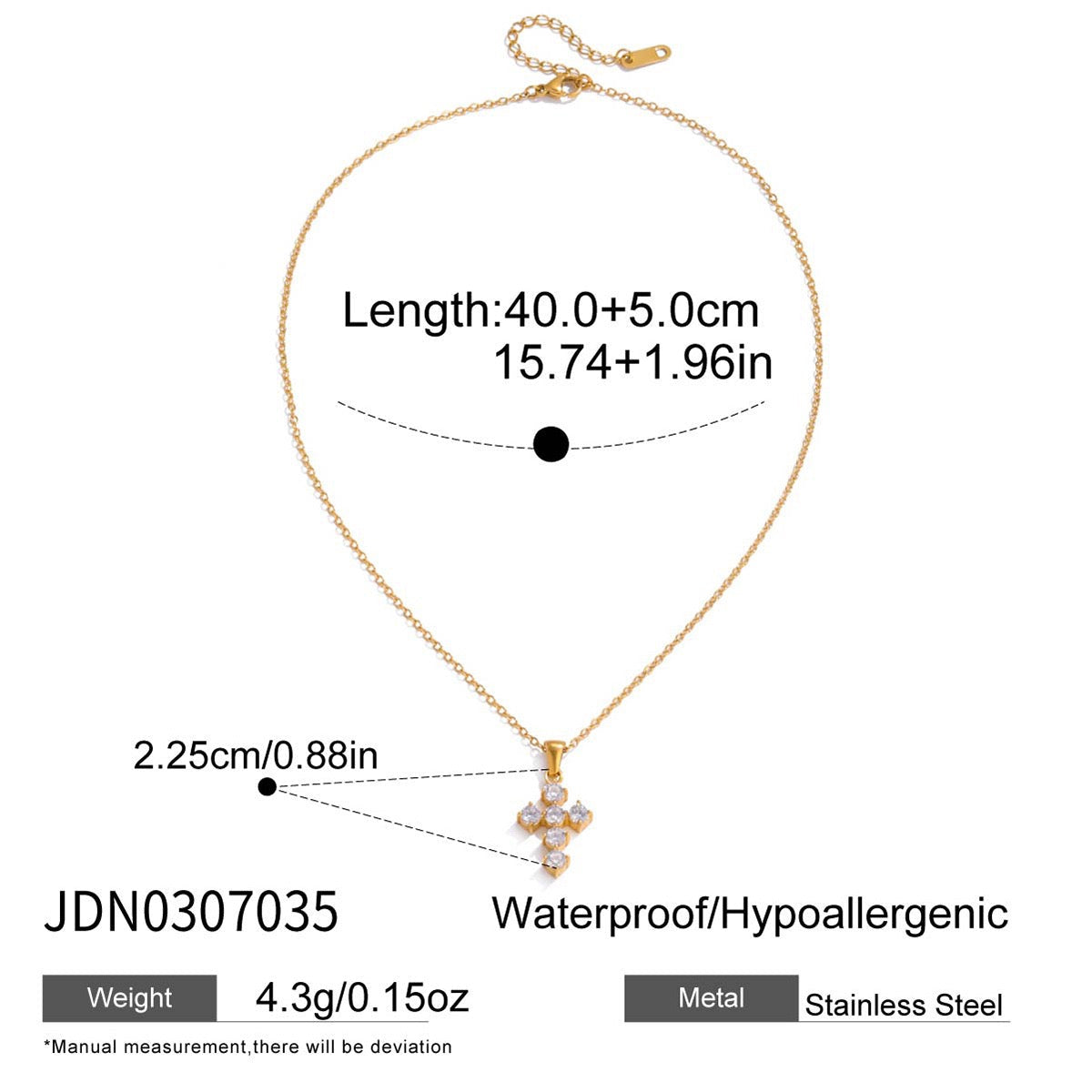 Cross pendant necklace