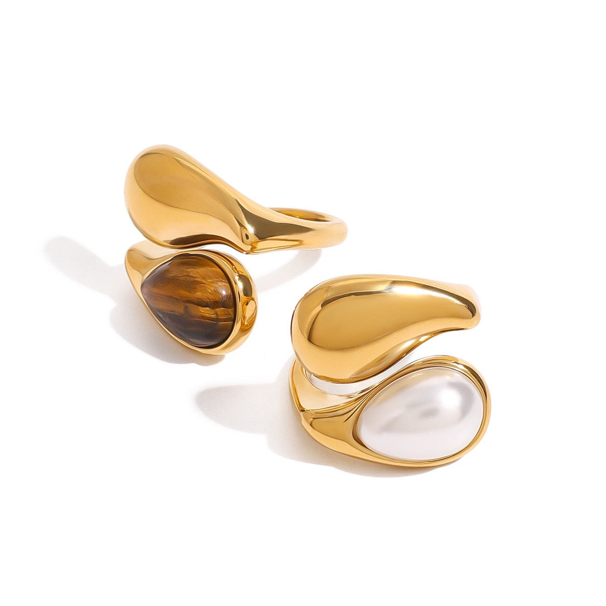 Bulky Belle cross over rings