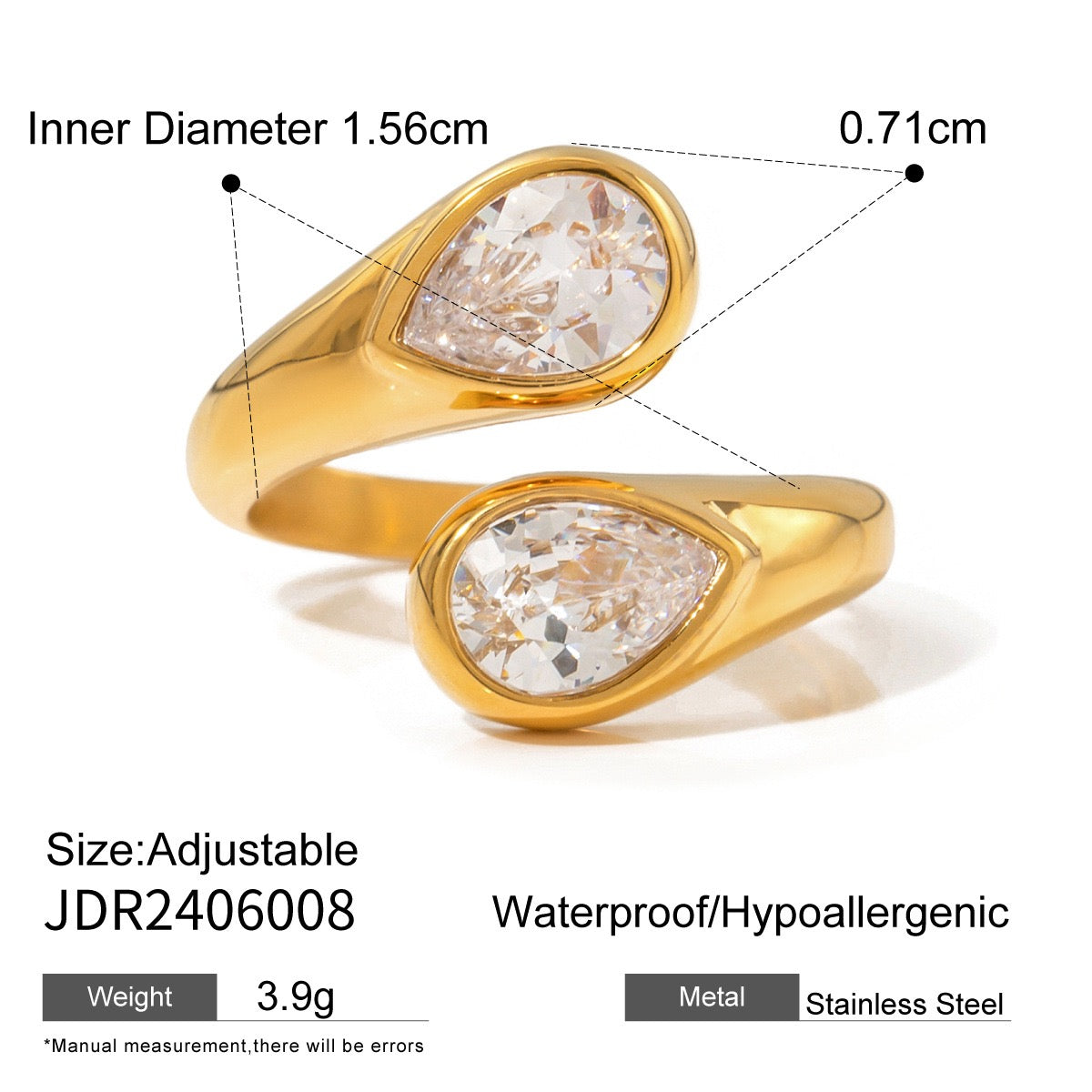 Dorren Double star rings