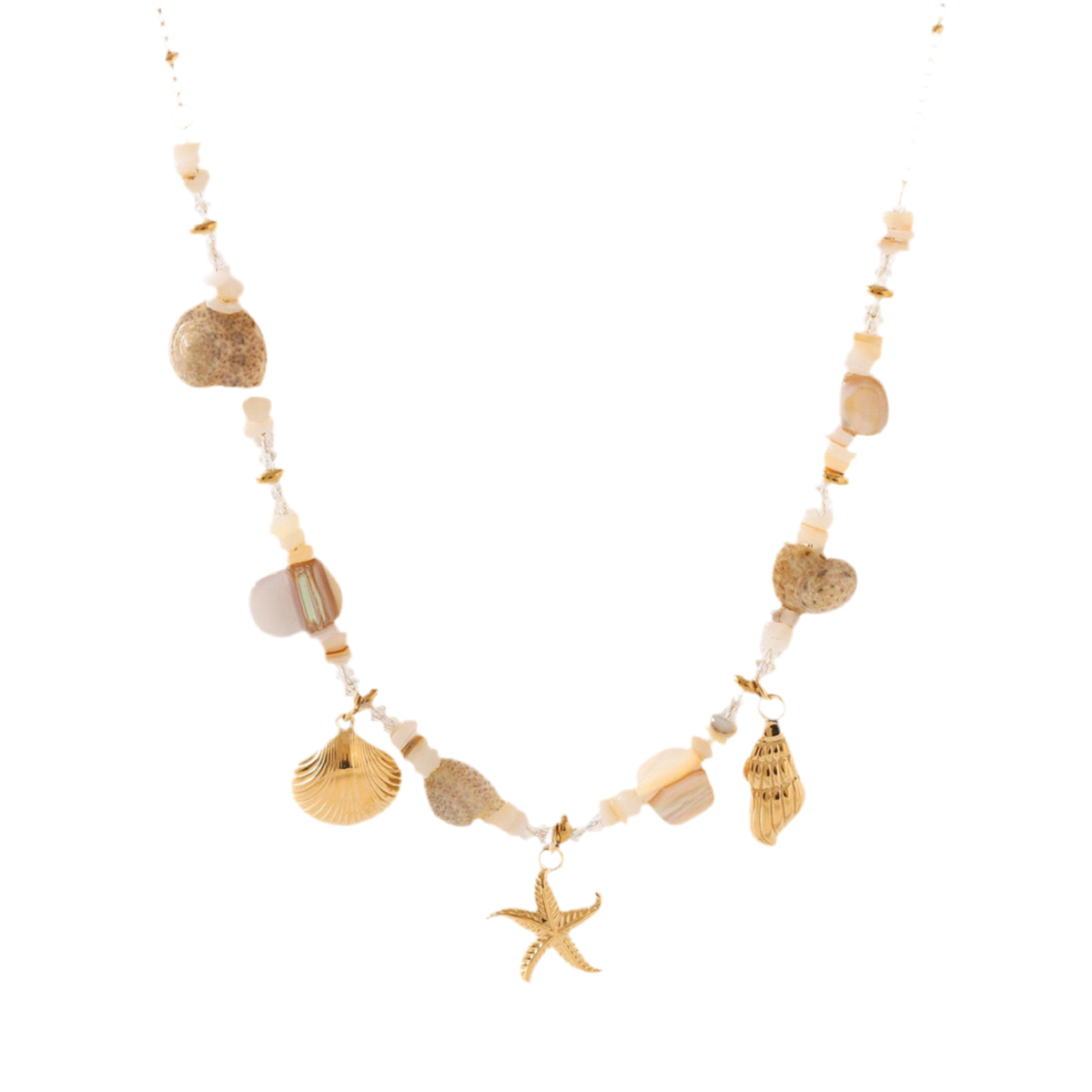 Ocean souls natural shell starfish charm set