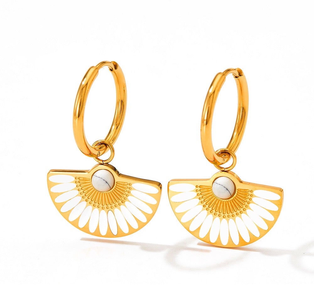 Yemen Coloful fan earrings