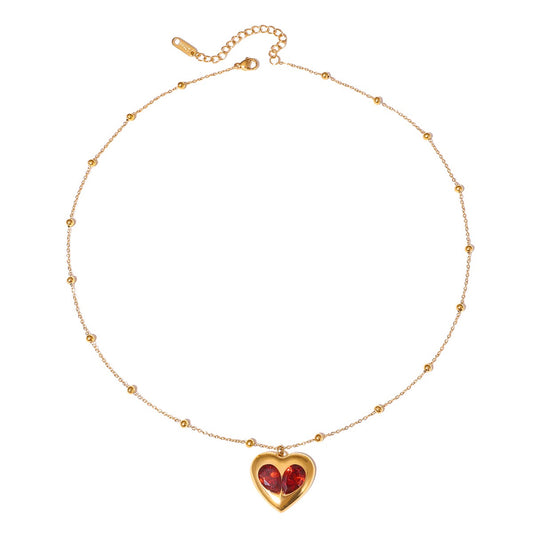 Red heart necklace