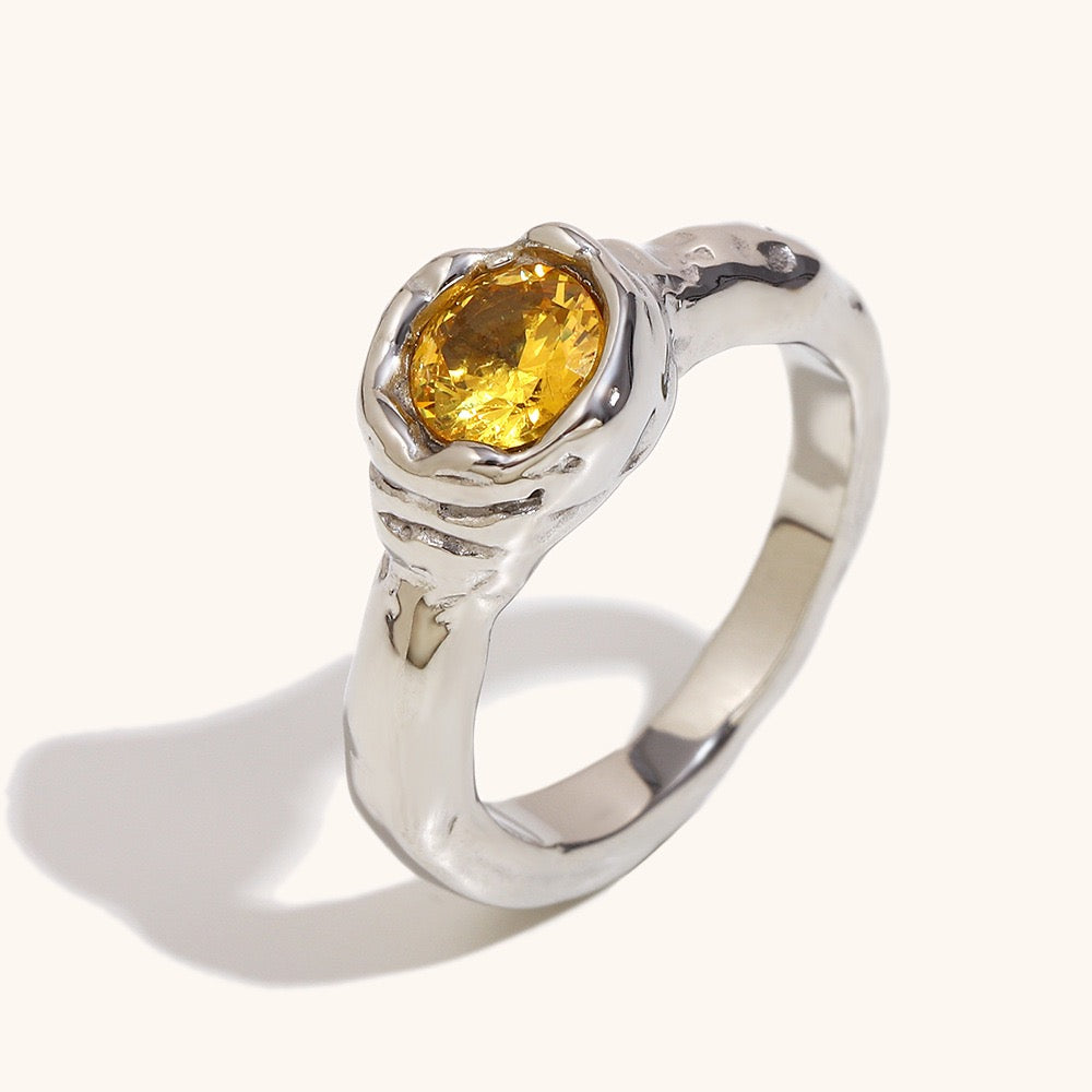 Starry night rock rings