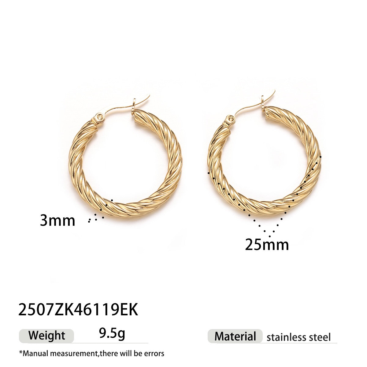 Swiftly twist hoop earrings