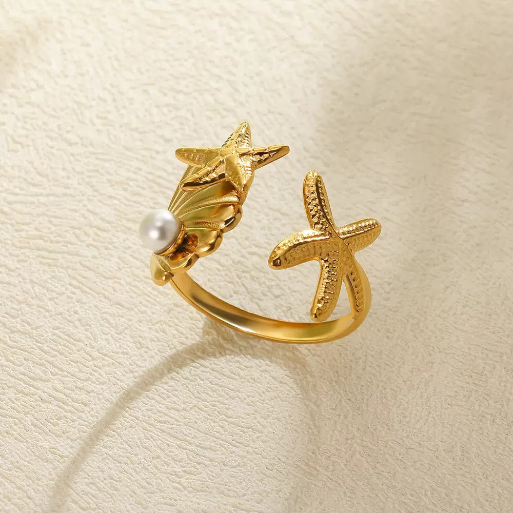 Pearly ocean starfish rings