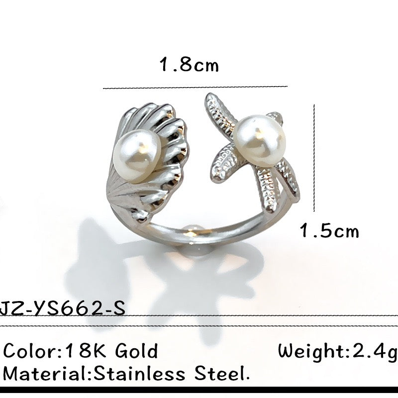 Pearly ocean starfish rings