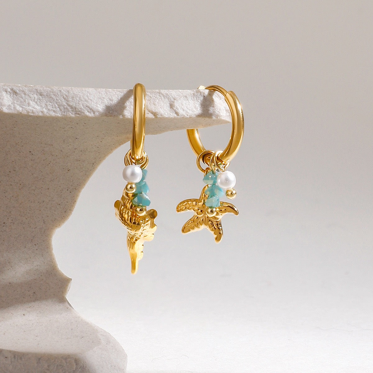 Starfish shell hoops