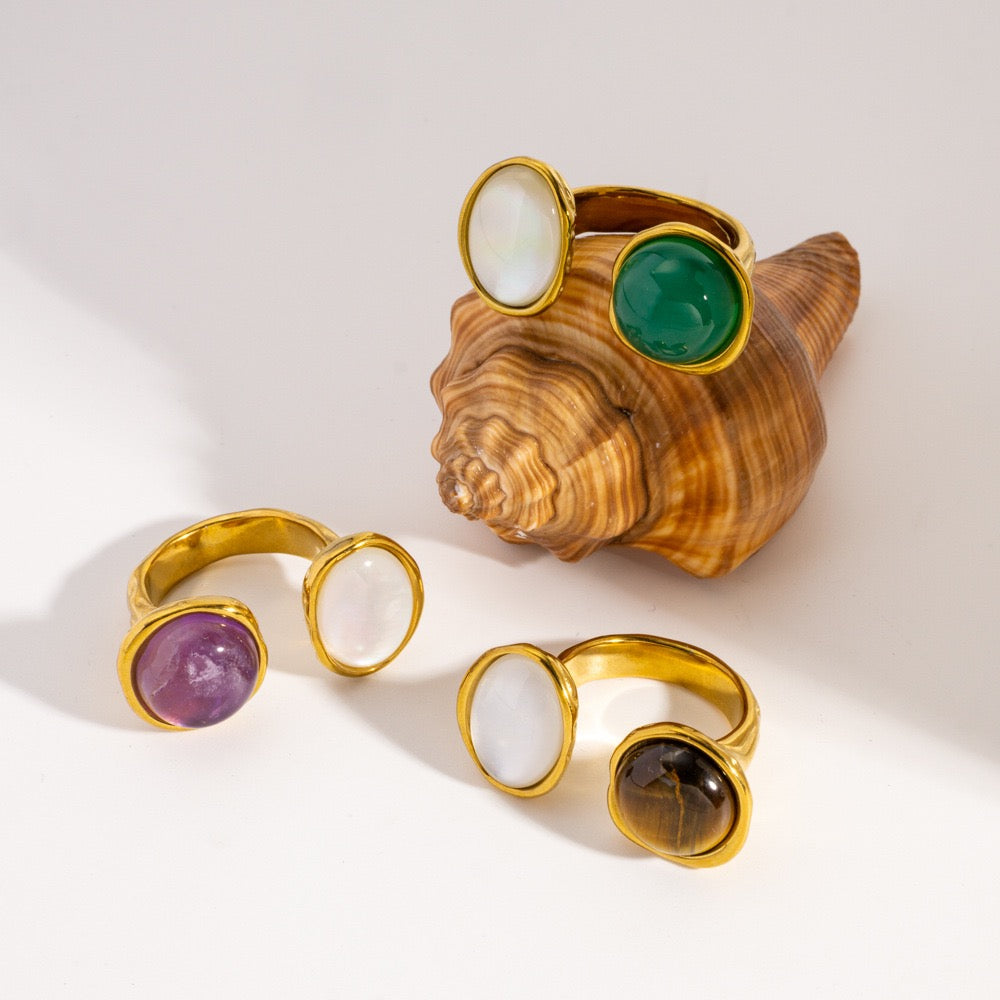 Double gems rings