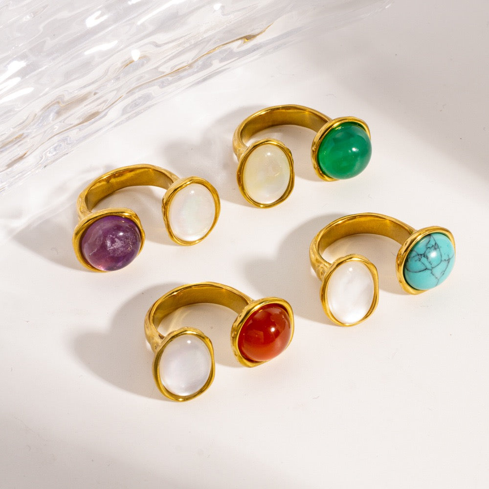 Double gems rings