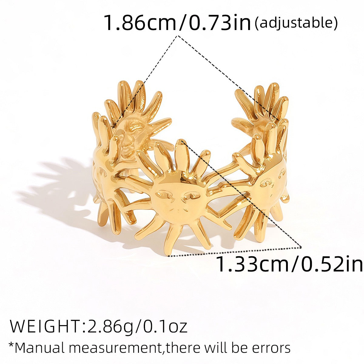 Sun band rings
