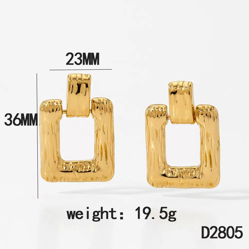 Texas square gate earrings