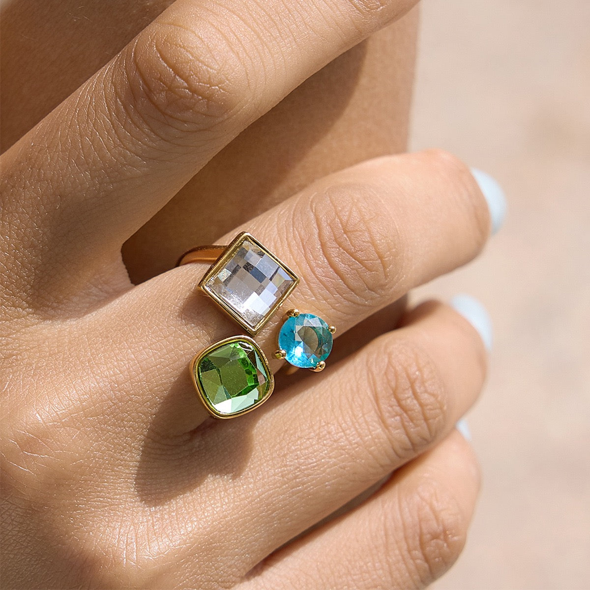 Emerald lake ring