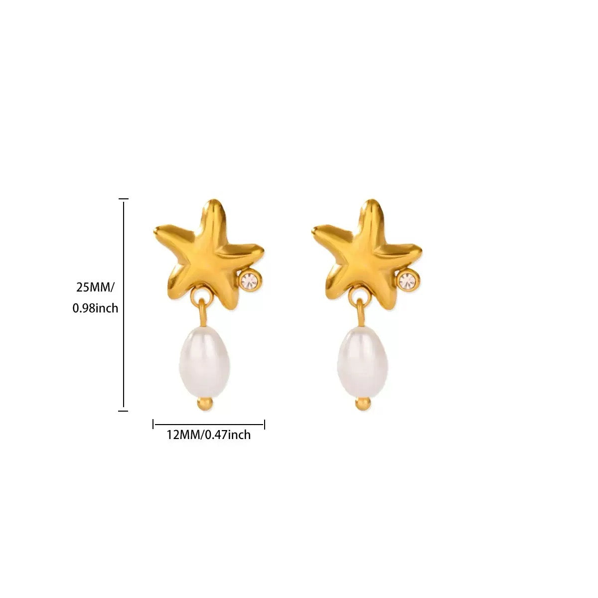 Dainty starfish earrings