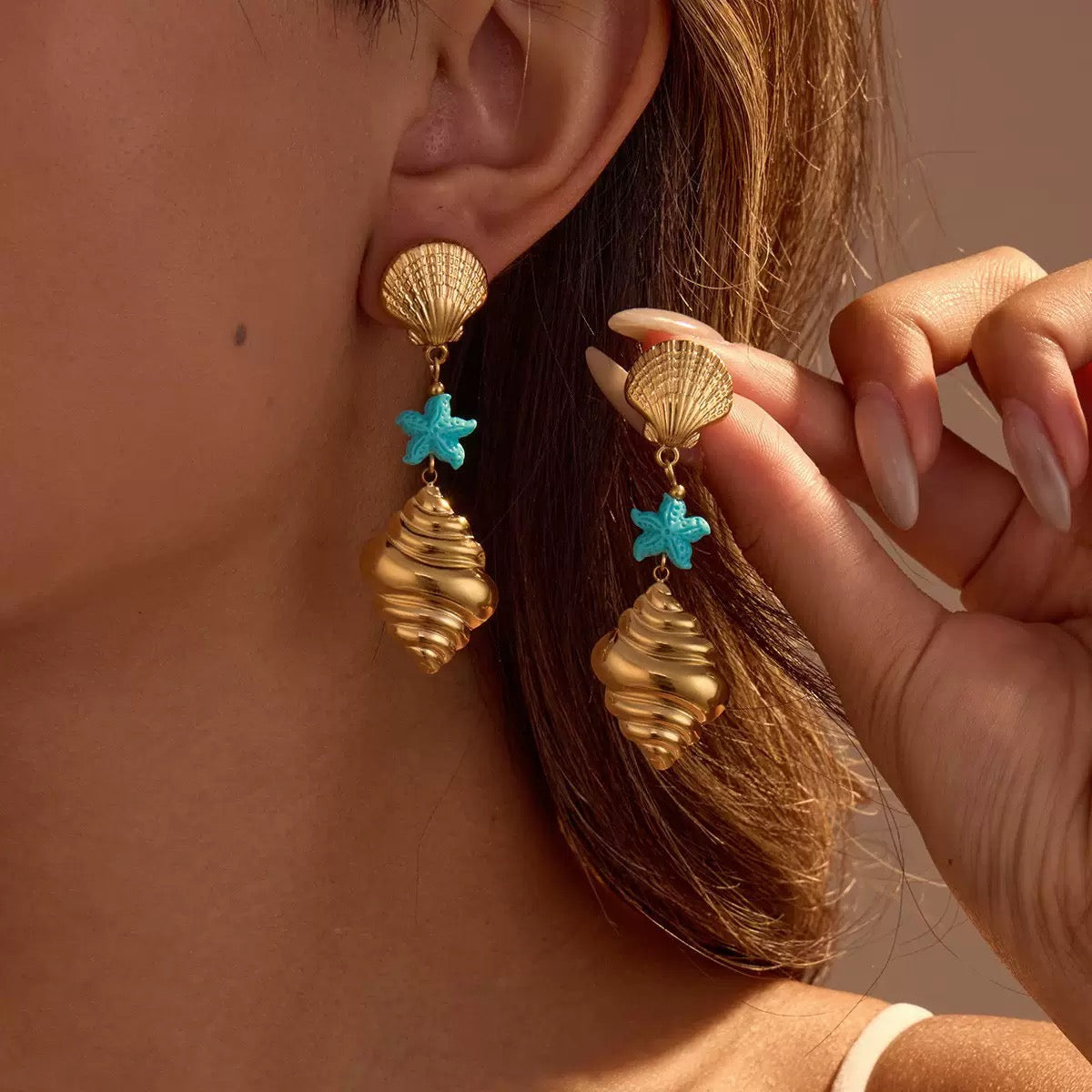 Starfish shell hoops