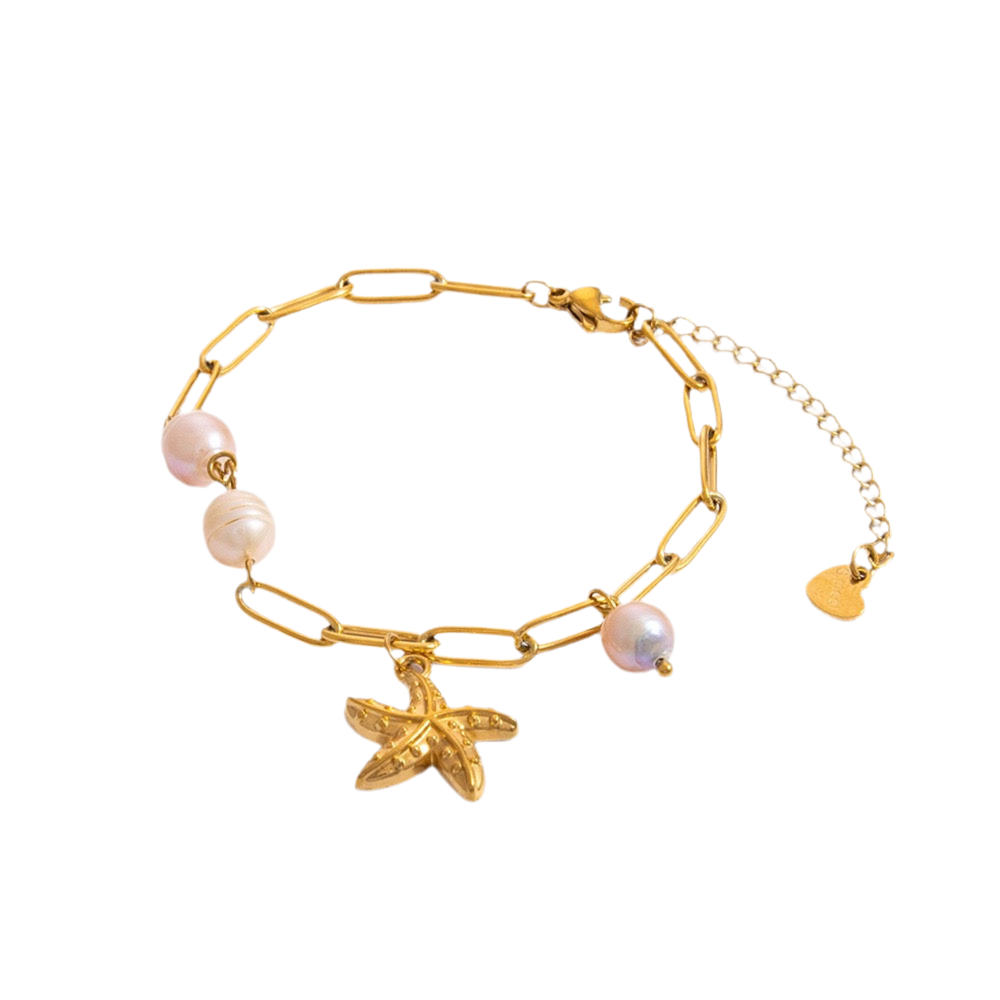 Alessia Bondi pearl sea starfish charm bracelet