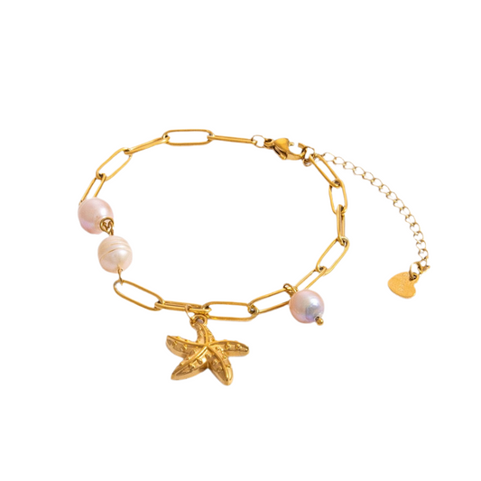 Alessia Bondi pearl sea starfish charm bracelet