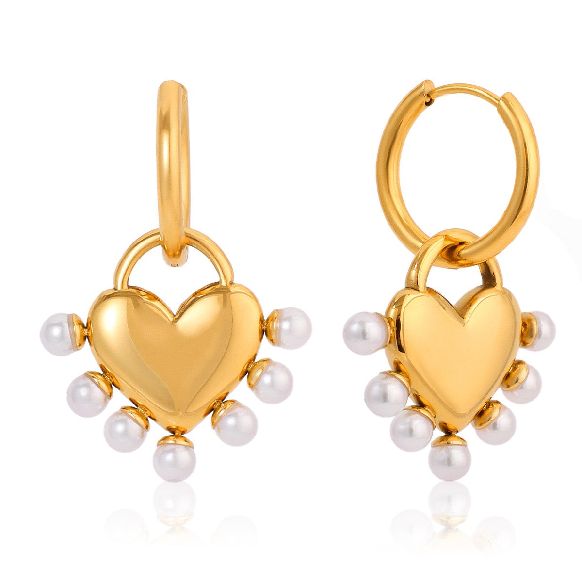 Vasper Heart hoop earrings