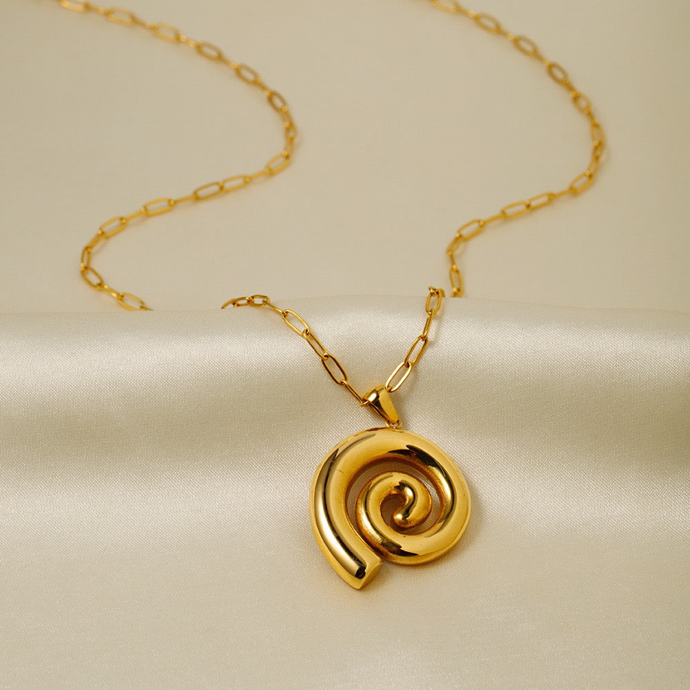 Three swirls earrings necklace collections