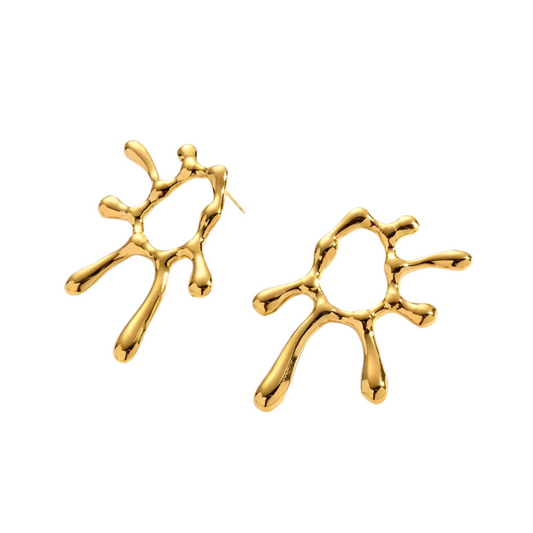 Melting sun earrings