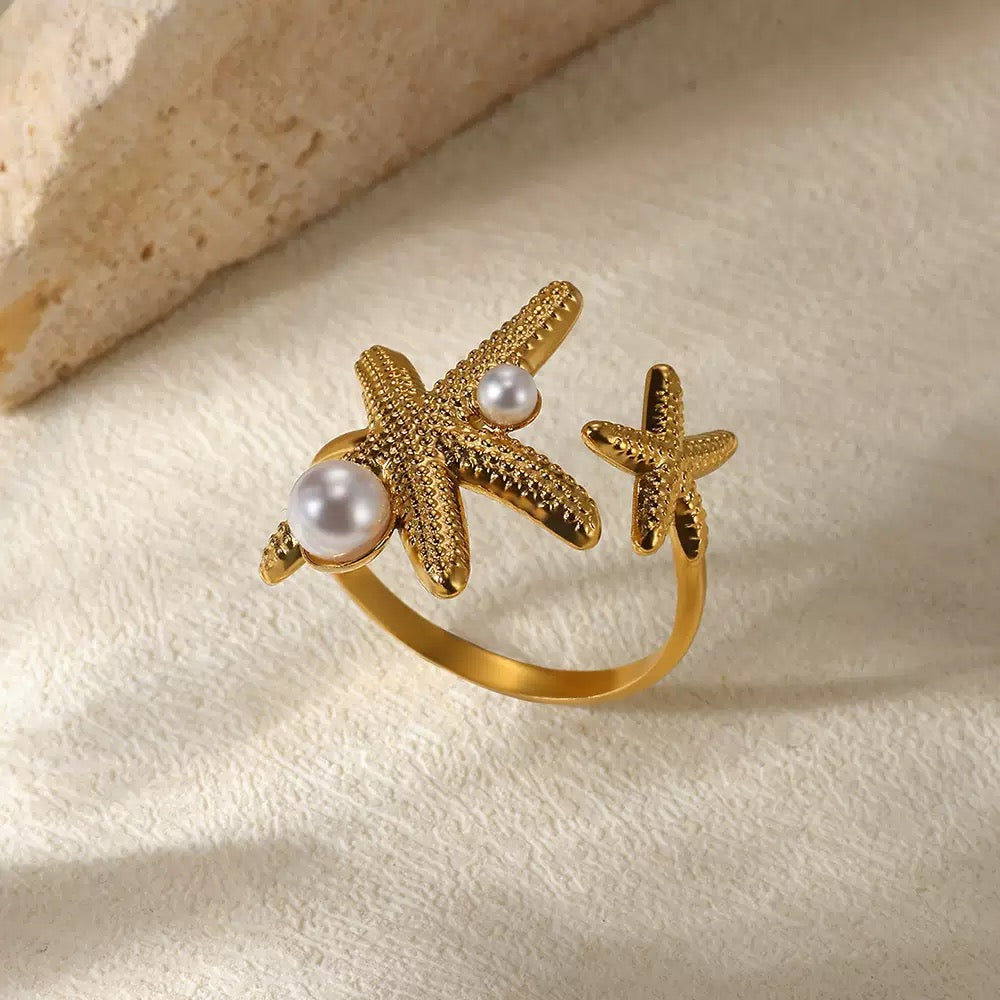 Pearly ocean starfish rings