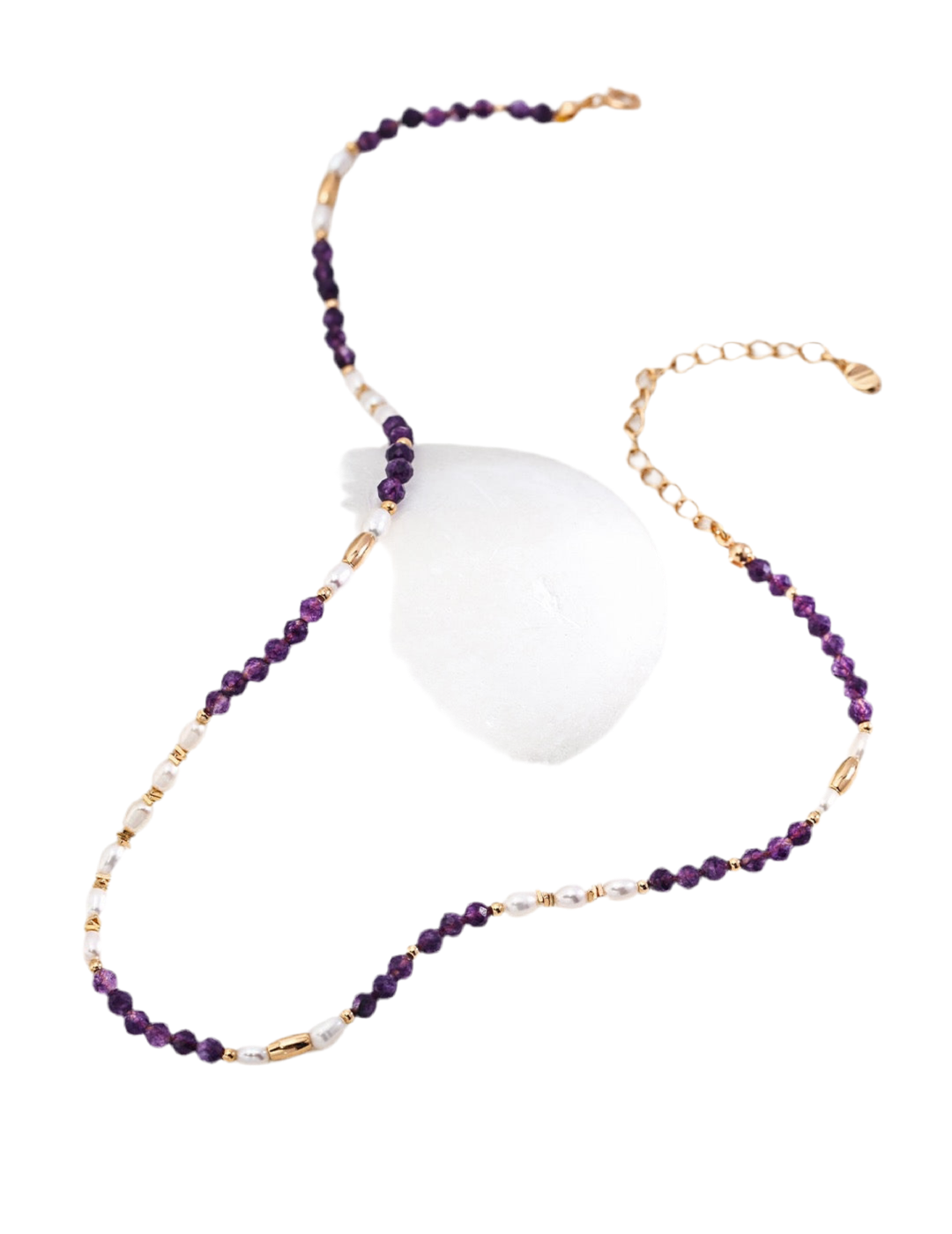 Glebe Amethyst purple pearl necklace