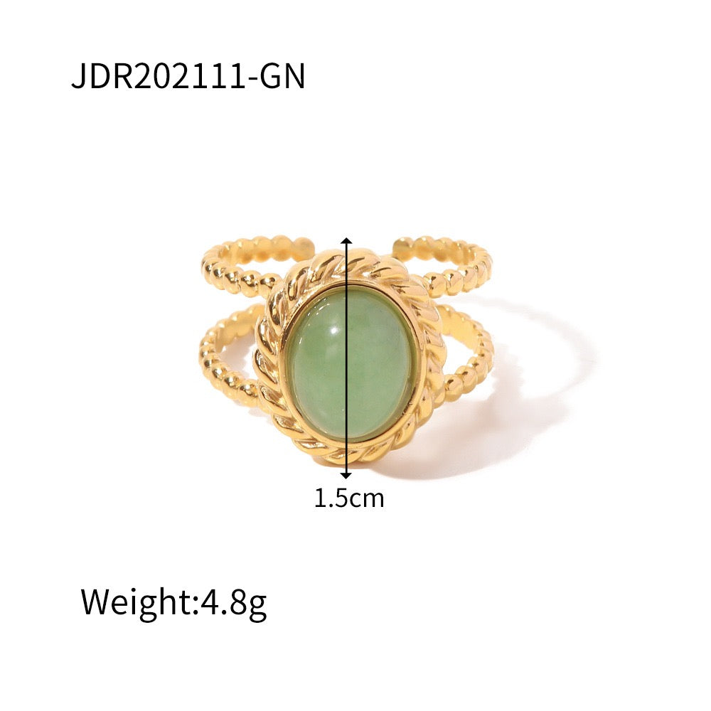 Green gems rings
