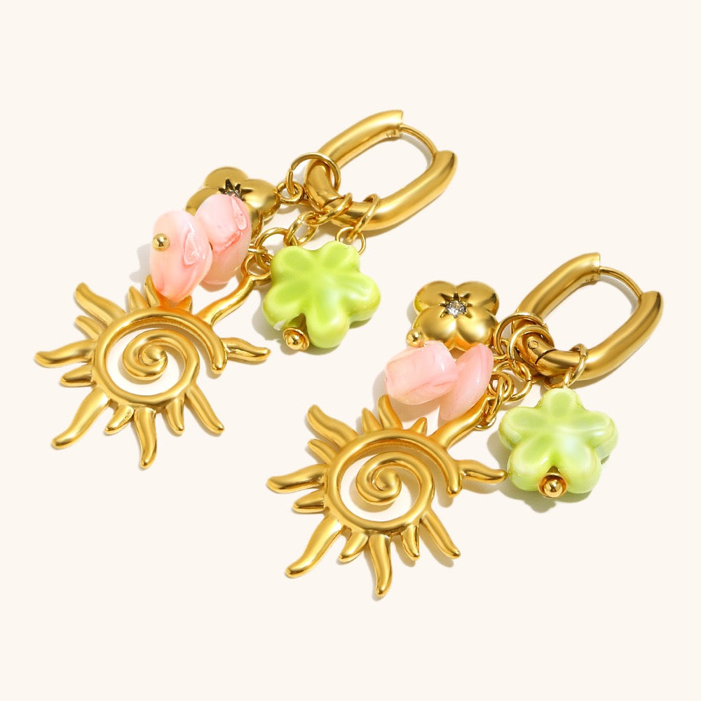 Spring sun earrings
