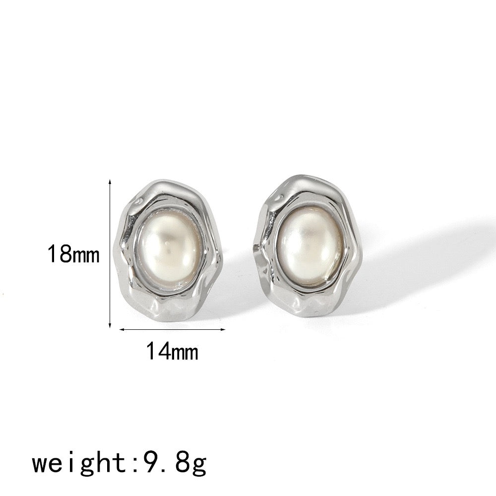 Square stone earrings