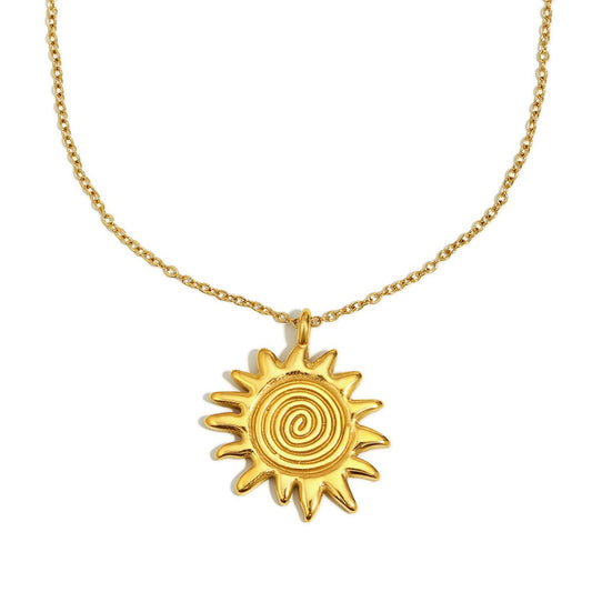 Swirl sun necklace