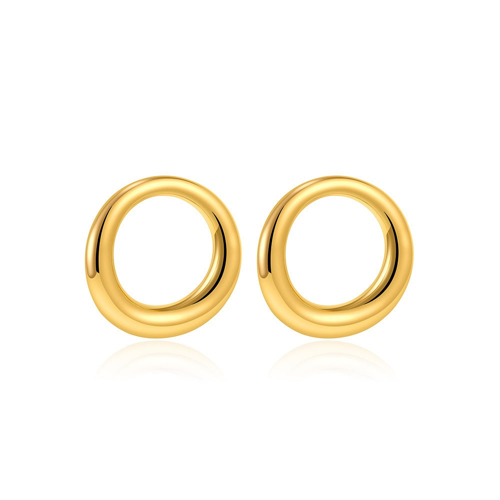 Oval hoops earrings