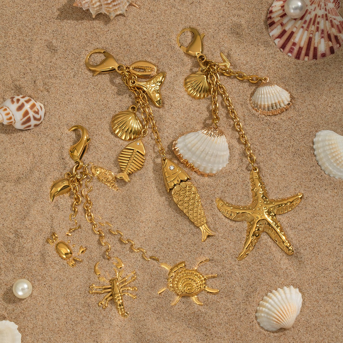 Beach side key chain / bikini pendant