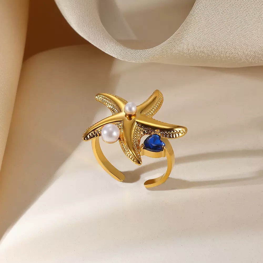 Pearly ocean starfish rings