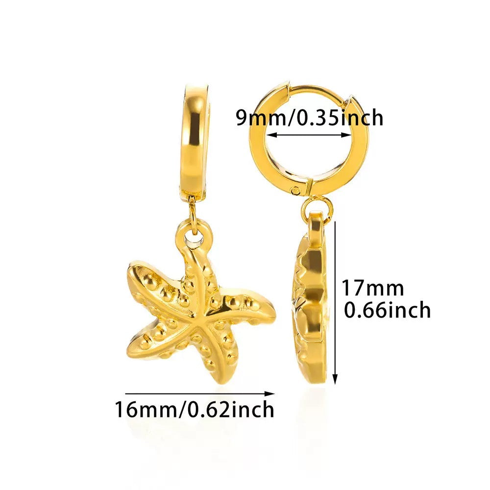 Starfish shell hoops