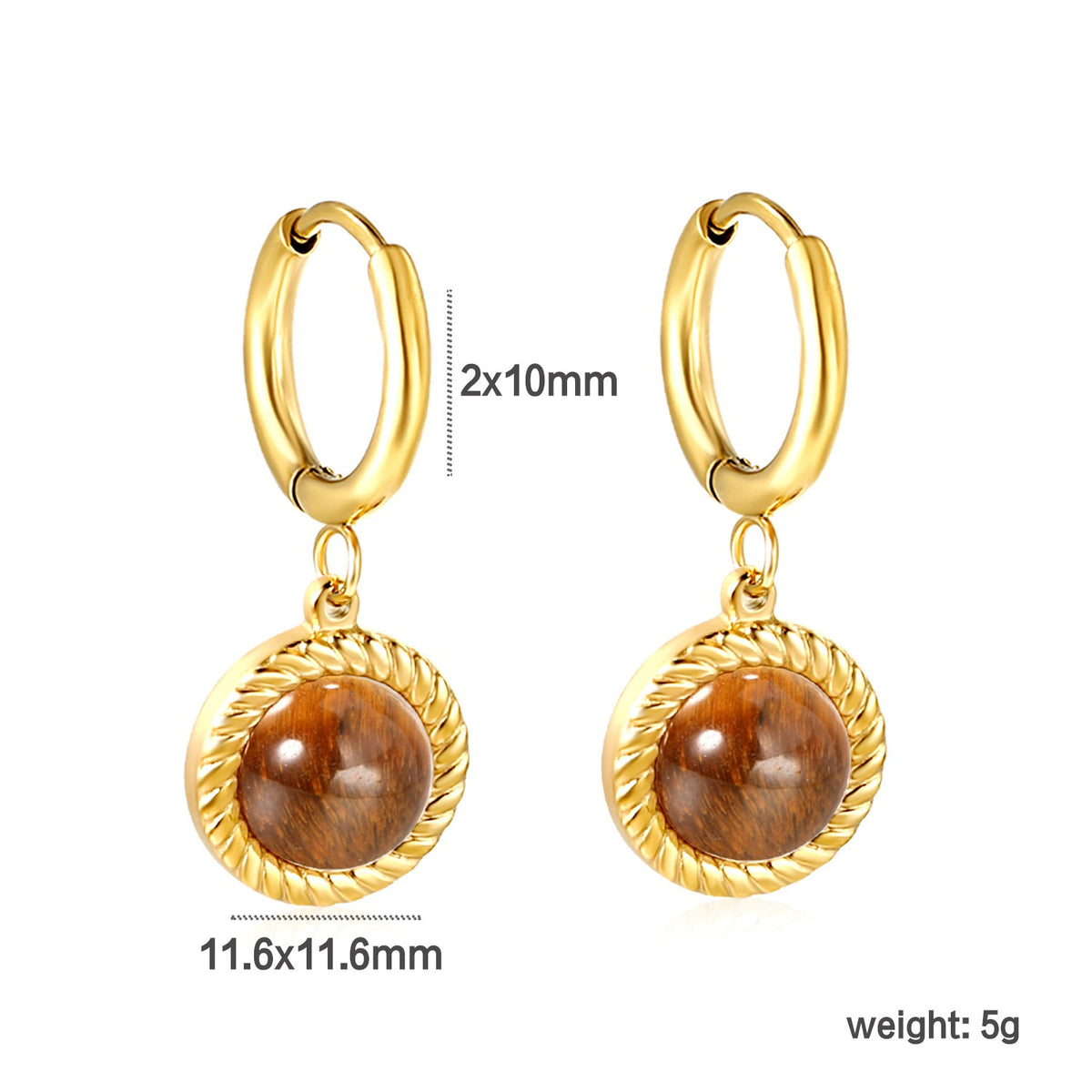 Natural stone hoops